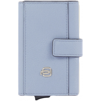 Чехол для кредитных карт PIQUADRO CIRCLE PP5649W92R/AZ3 голубой натуральная кожа/алюминий