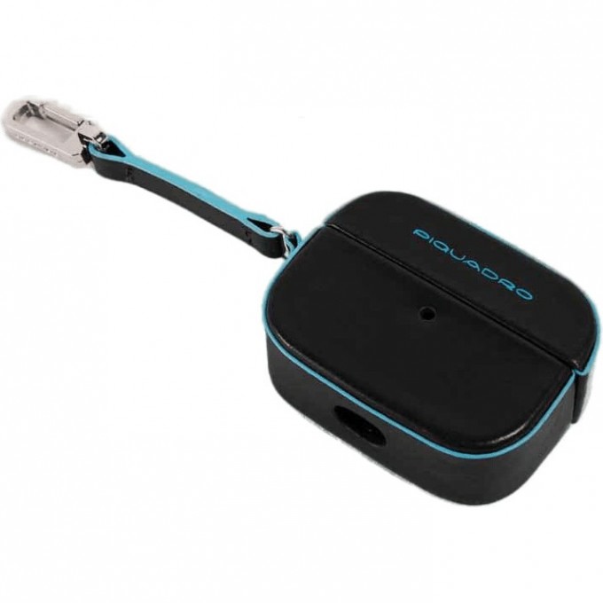 Чехол для наушников Piquadro Blue Square черный натур.кожа AC5308B2-N
