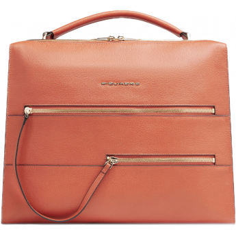 Деловая сумка женская PIQUADRO PATRICIA CA6774W140/AR с отделением для ноутбука 14" коралловая натуральная кожа