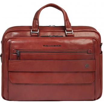 Деловая сумка мужская PIQUADRO SOLM CA7025S141/CU с отделением для ноутбука 14" табачная натуральная кожа