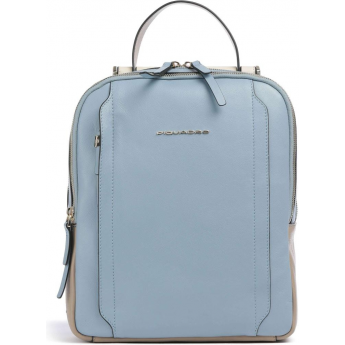 Рюкзак женский PIQUADRO CIRCLE CA5566W92/AZBE2 голубой/бежевый кожа