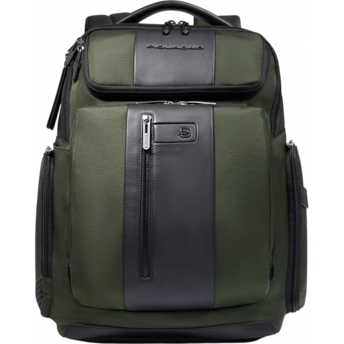Рюкзак мужской PIQUADRO BRIEF2 хаки ткань/натуральная кожа CA5477BR2/VE2 Рюкзак мужской PIQUADRO BRIEF2 хаки ткань/натуральная кожа CA5477BR2/VE2