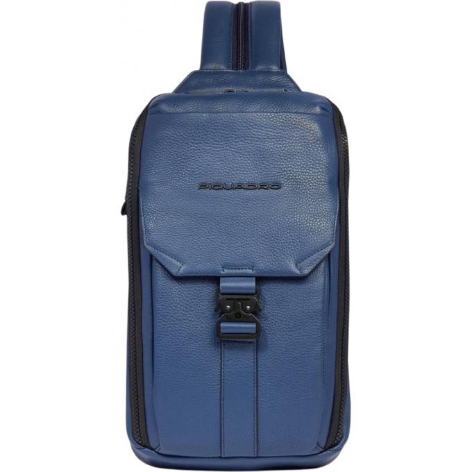 Рюкзак слинг мужской PIQUADRO THAN синий кожа CA6616S135/BLU Рюкзак слинг мужской PIQUADRO THAN синий кожа CA6616S135/BLU