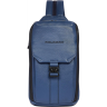 Рюкзак слинг мужской PIQUADRO THAN синий кожа CA6616S135/BLU