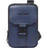 Сумка через плечо PIQUADRO кожаная синяя AC6546S135R/BLU
